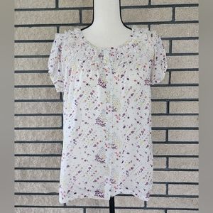 Floral Multicolor Blouse for Women Size  Medium